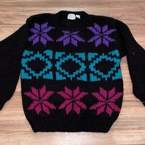 Vintage Avon Grandma chunky oversized ugly cottagecore academia sweater